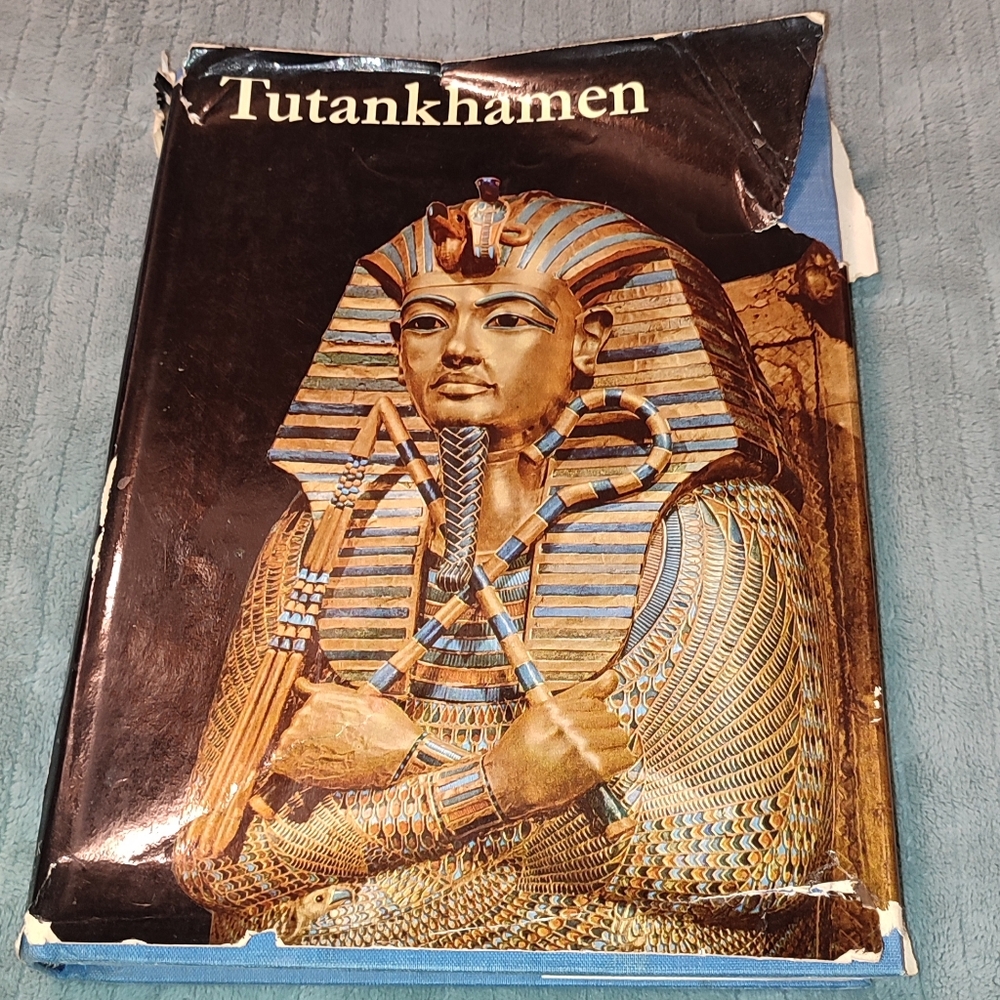 Tutankhamen Coffee Table Book - Black and Gold Cover, torn book jacket only  $50